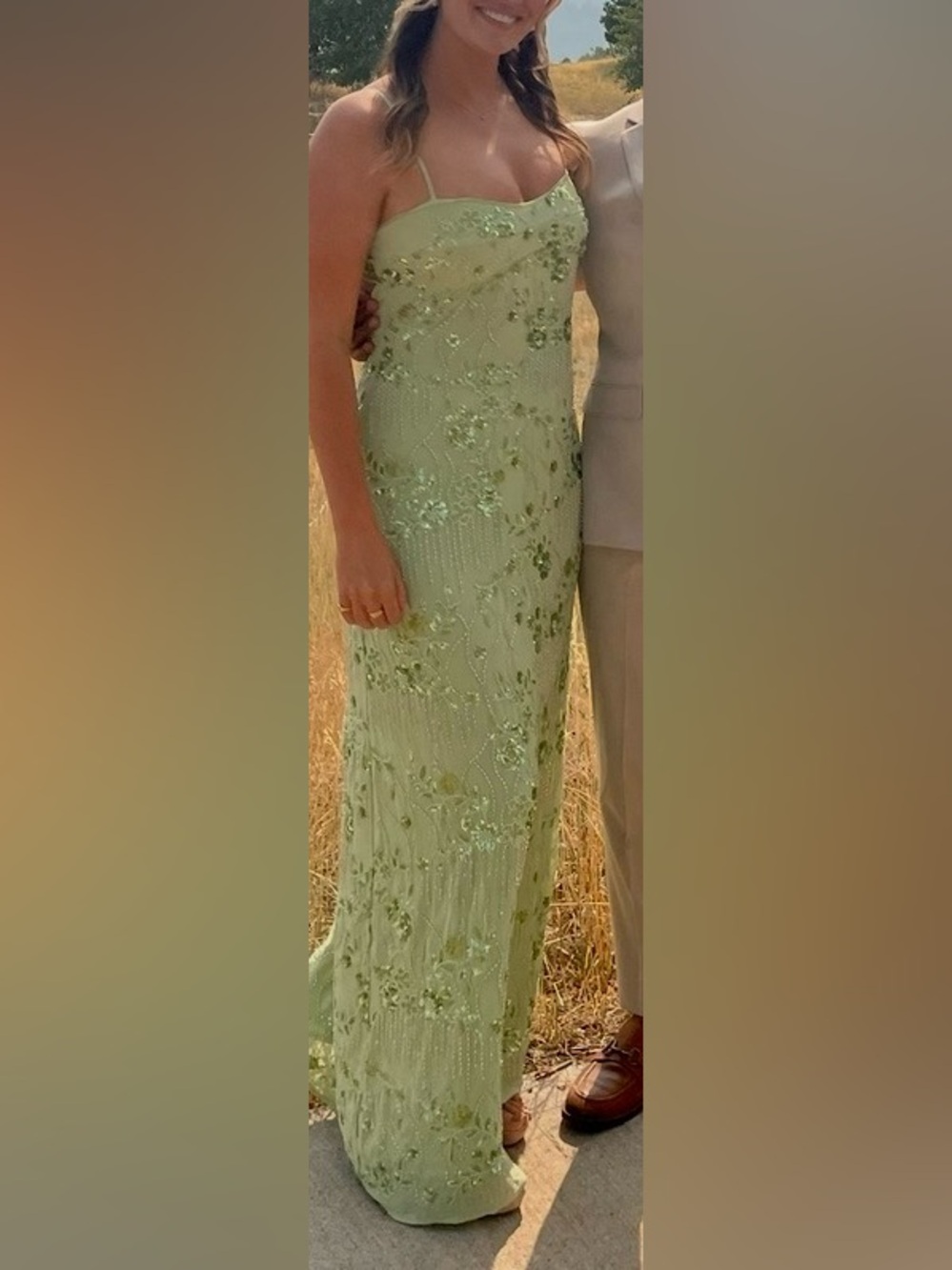 Celandine Beaded Maxi Dress - Lime - Picture 4 of 4